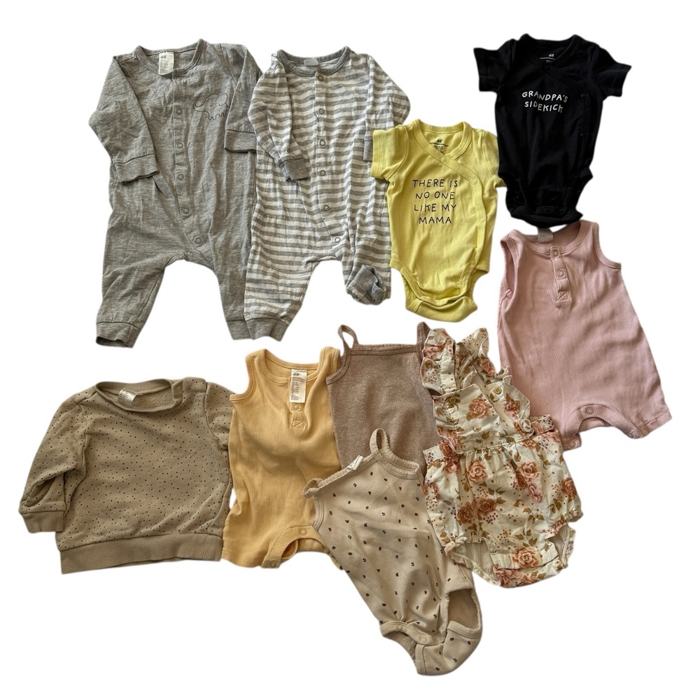 H&M Baby Clothes Size Newborn To 6 Months Neutral LOT Of 10